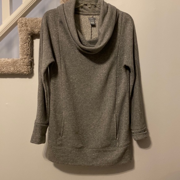 Aerie gray sparkly tunic top - Picture 1 of 12
